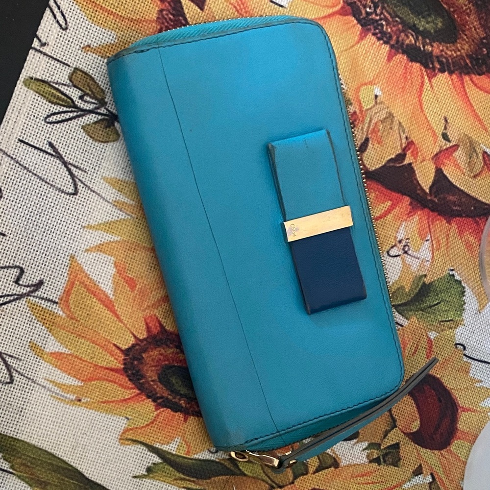 Chloe Blue Wallet